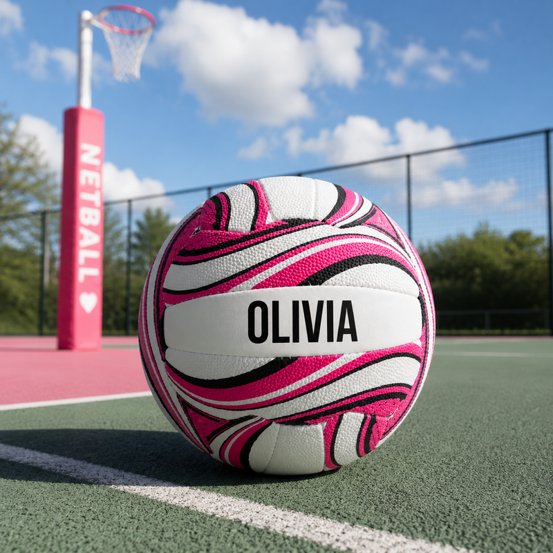 Personalised Netball Ball - Pink Size 5