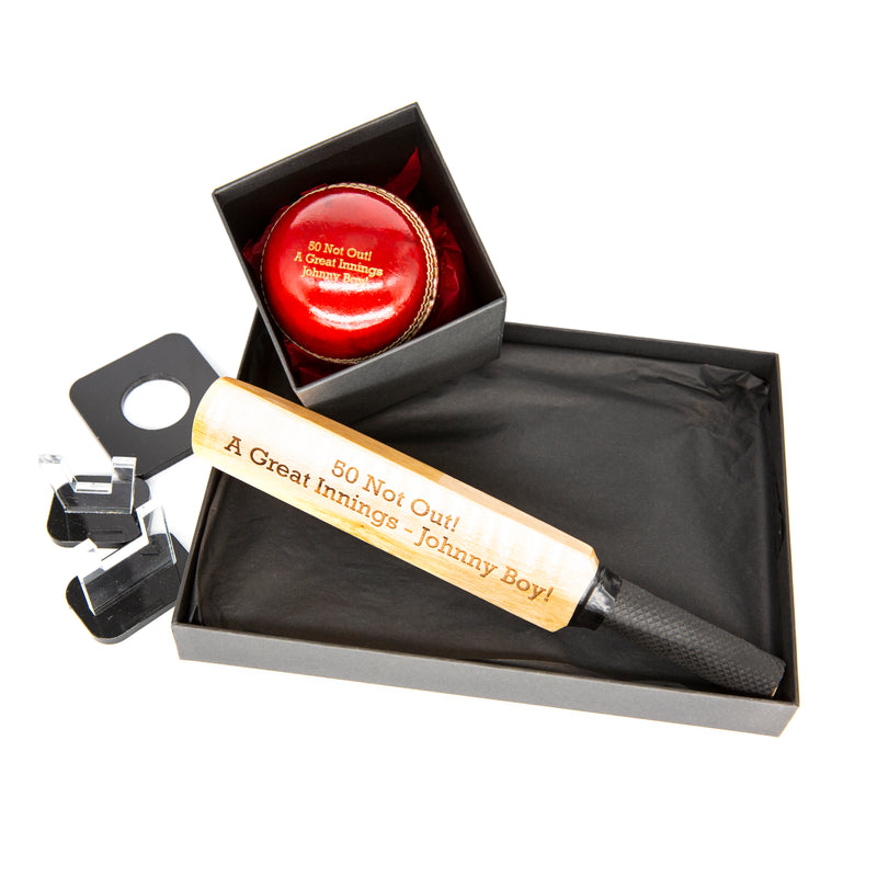 Cricket Bat and Ball Customised Gift Sets