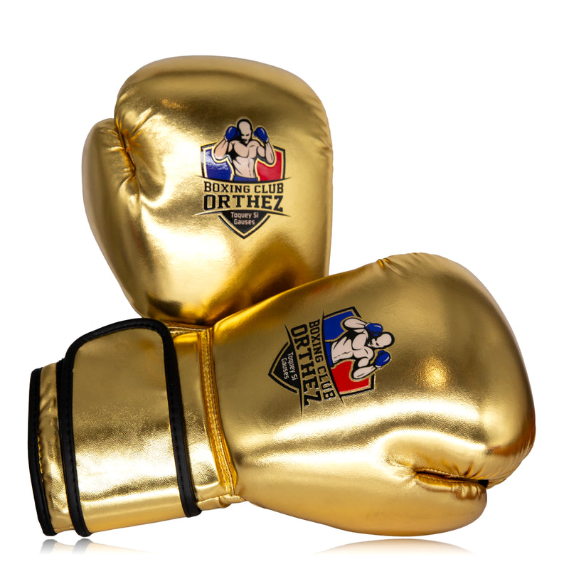 Custom Personalised Logo Branded Gold Boxing Gloves