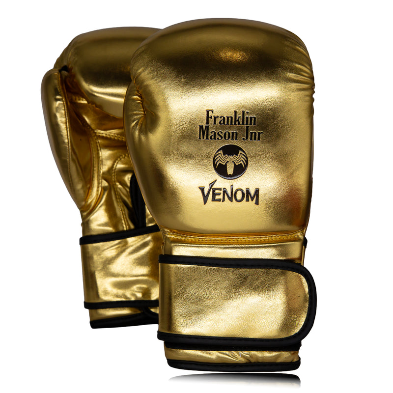 Custom Personalised Logo Branded Gold Boxing Gloves
