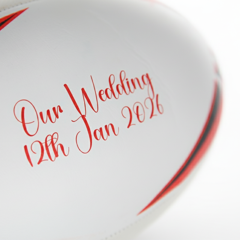 Personalised Rugby Ball - Red