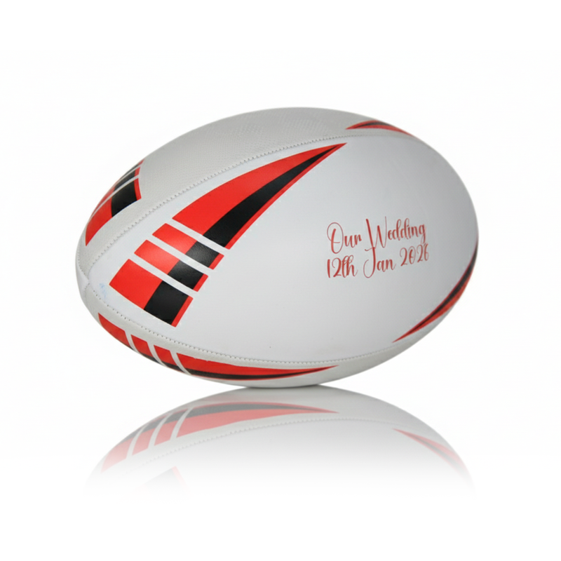 Personalised Rugby Ball - Red