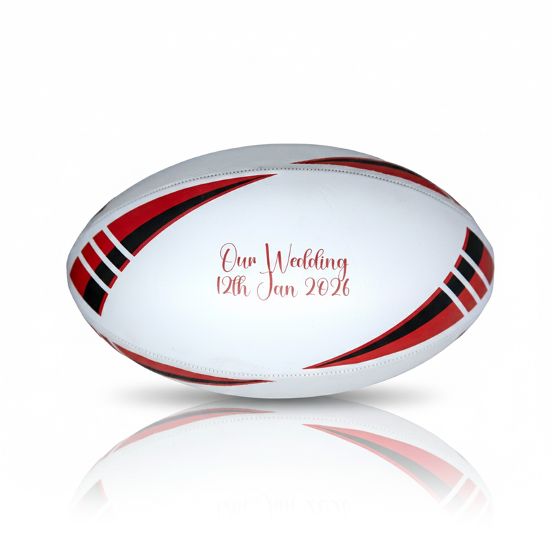 Personalised Rugby Ball - Red