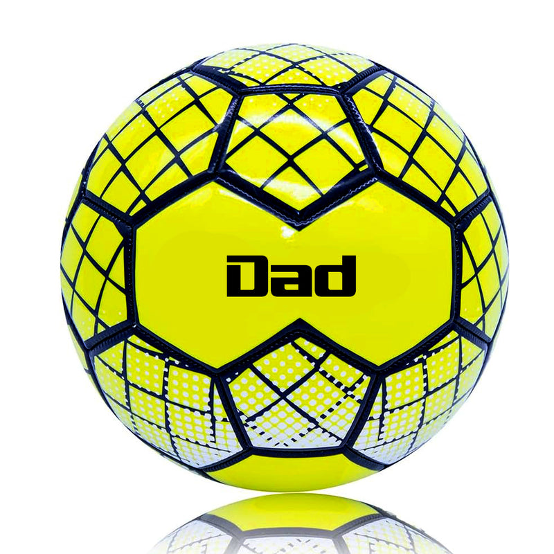 Father's Dad Football - Dad - Yellow Size 5