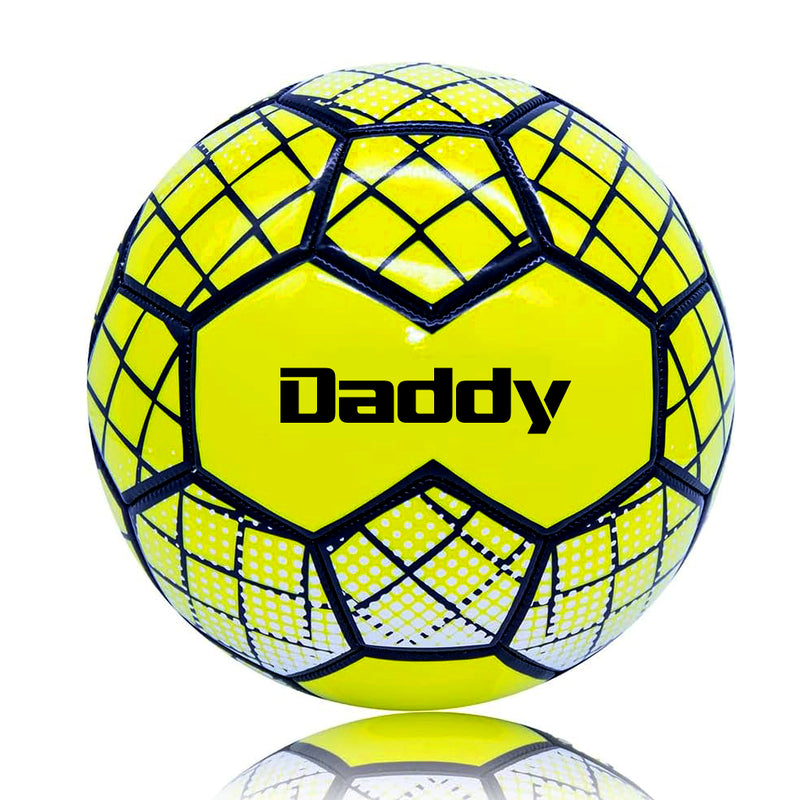 Father's Dad Football - Daddy - Yellow Size 5