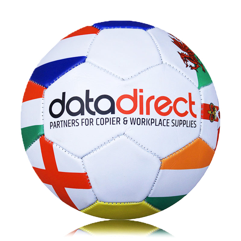 Custom Football Ball - 30 Panel Size 5 PVC 'Data Direct'