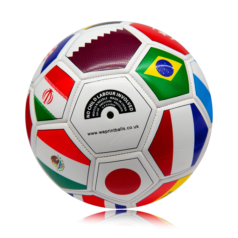 Flags of the World Football Ball - Size 5 PU Ball