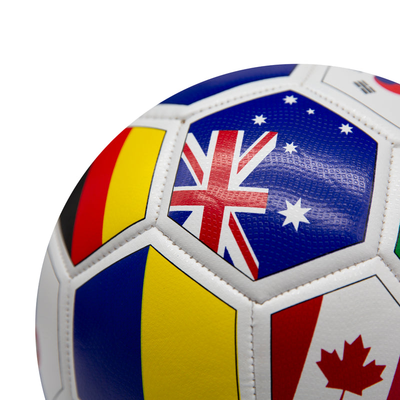 Flags of the World Football Ball - Size 5 PU Ball