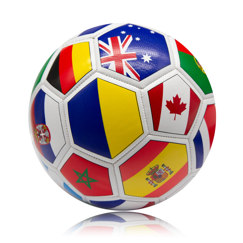 Flags of the World Football Ball - Size 5 PU Ball