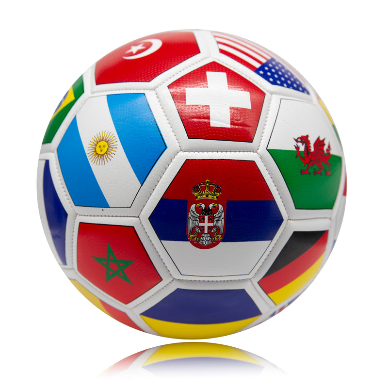 Flags of the World Football Ball - Size 5 PU Ball