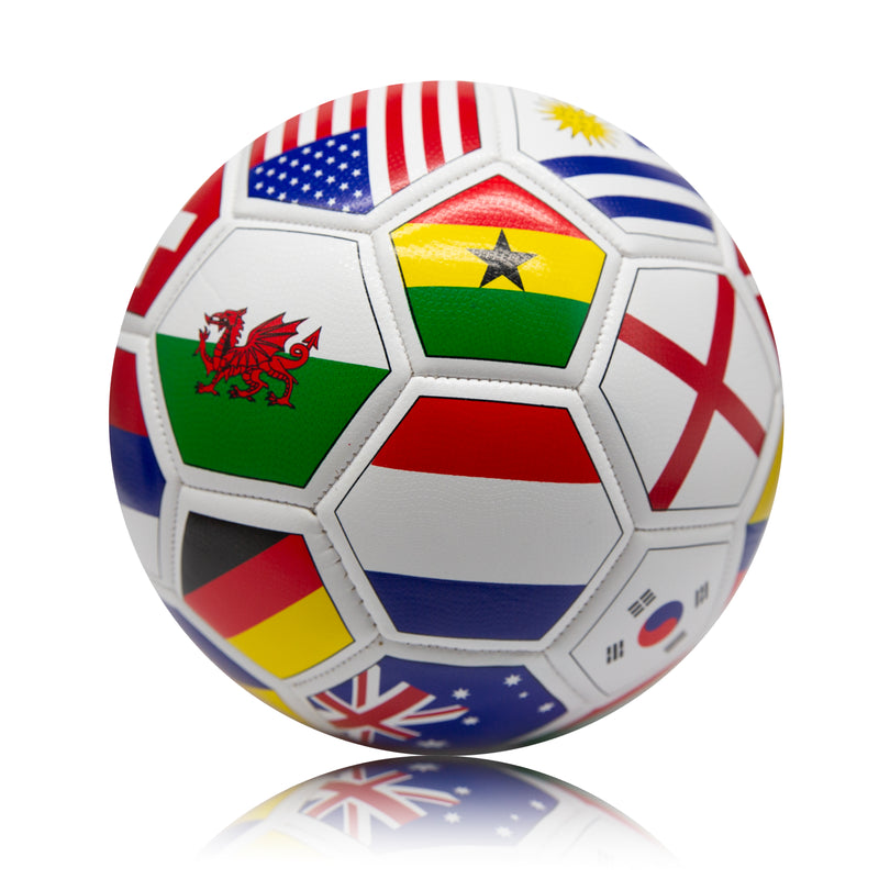 Flags of the World Football Ball - Size 5 PU Ball