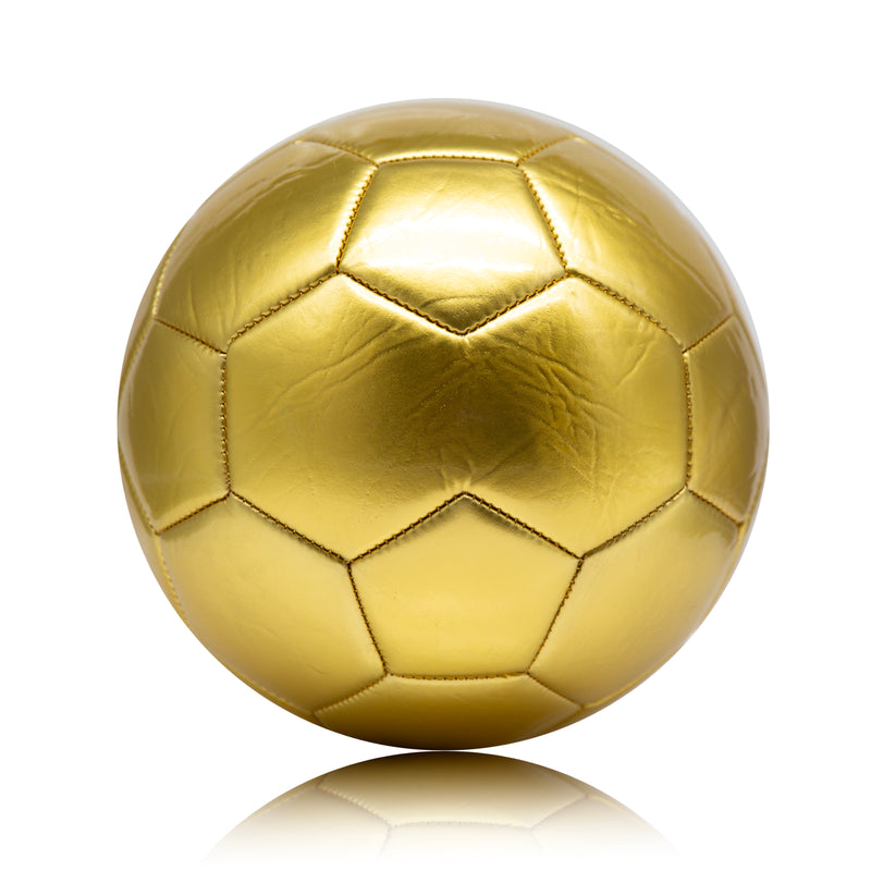 30 Panel Gold Plain Unbranded Football Size 5 - Golden Ball