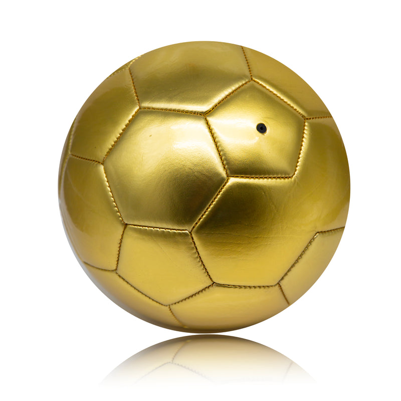 30 Panel Gold Plain Unbranded Football Size 5 - Golden Ball