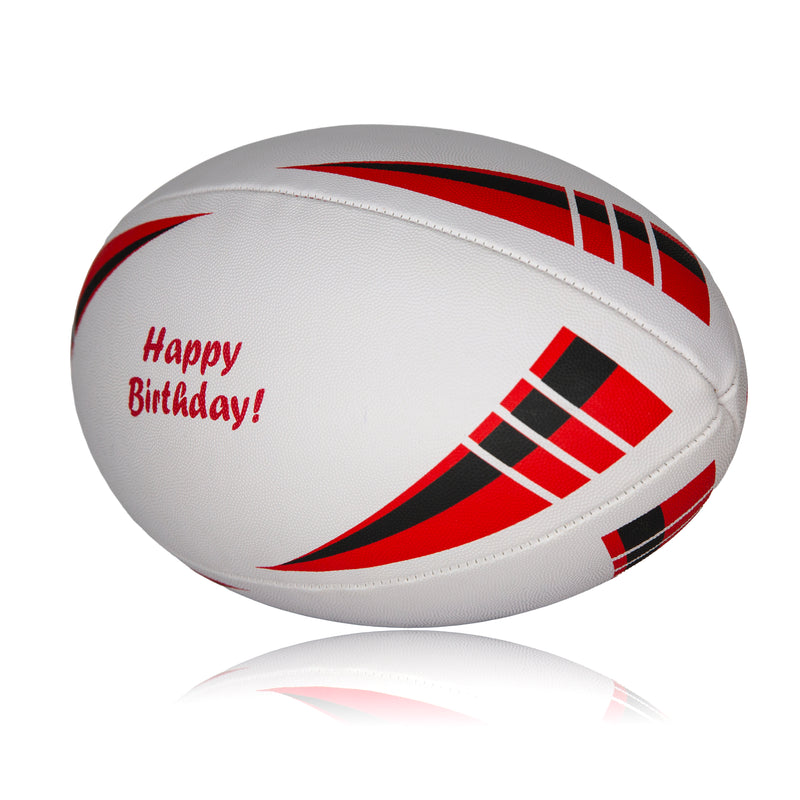 Happy Birthday Red Rugby Ball