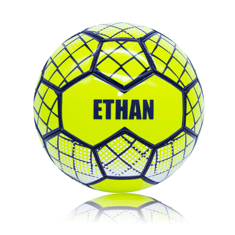 Personalised Football - Neon Yellow Size 4