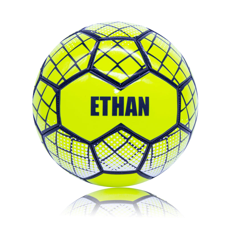 Personalised Football - Neon Yellow Size 3