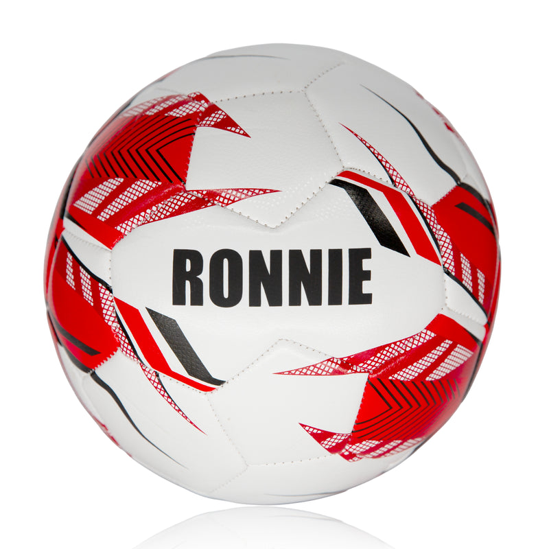 Personalised Football - White & Red Size 5