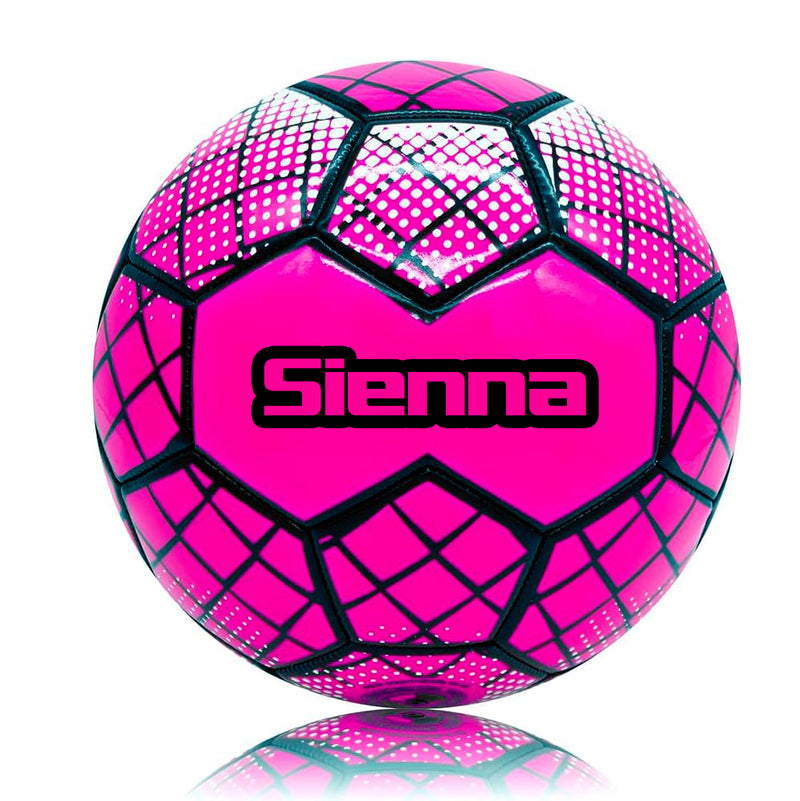 Personalised Football - Neon Pink Size 5