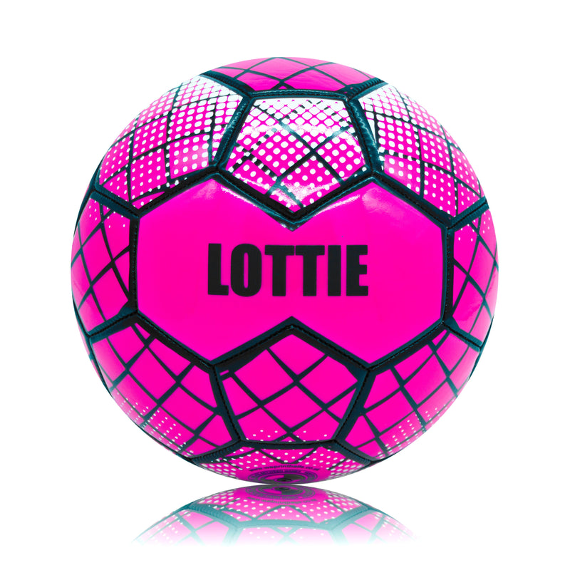 Personalised Football - Neon Pink Size 3