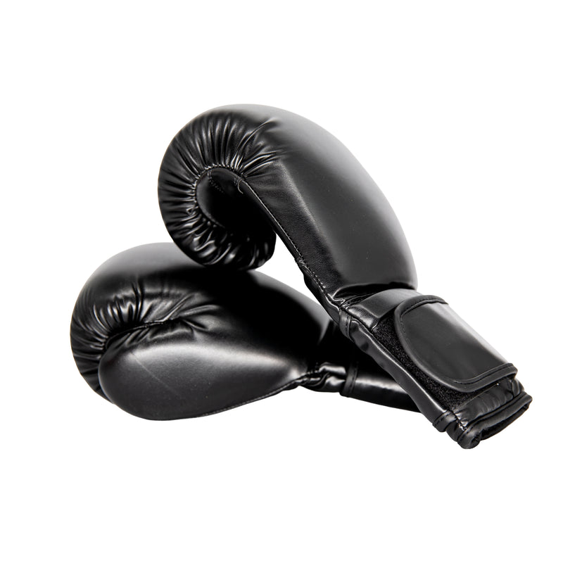 Plain Unbranded Unprinted Boxing Gloves - Matte Black 14oz