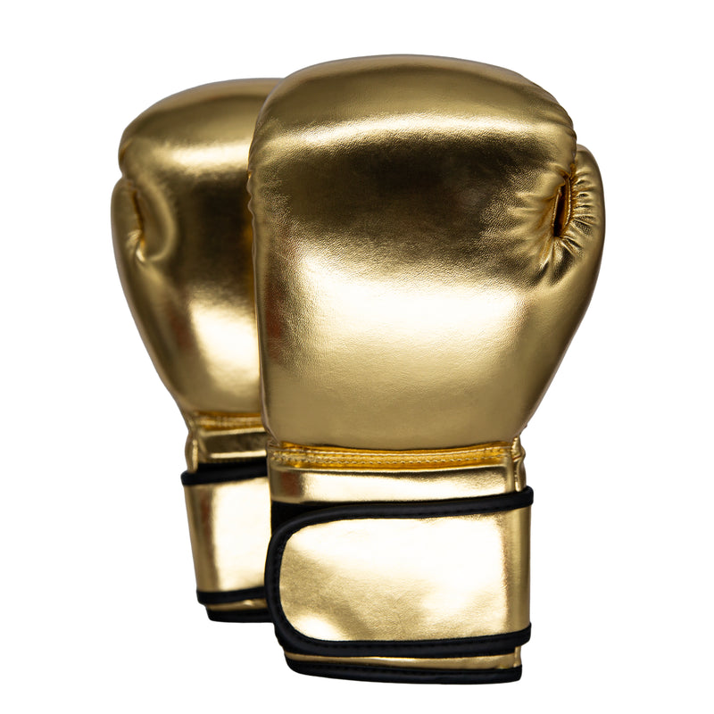 Plain Unbranded Unprinted Boxing Gloves - Metallic Gold 14oz
