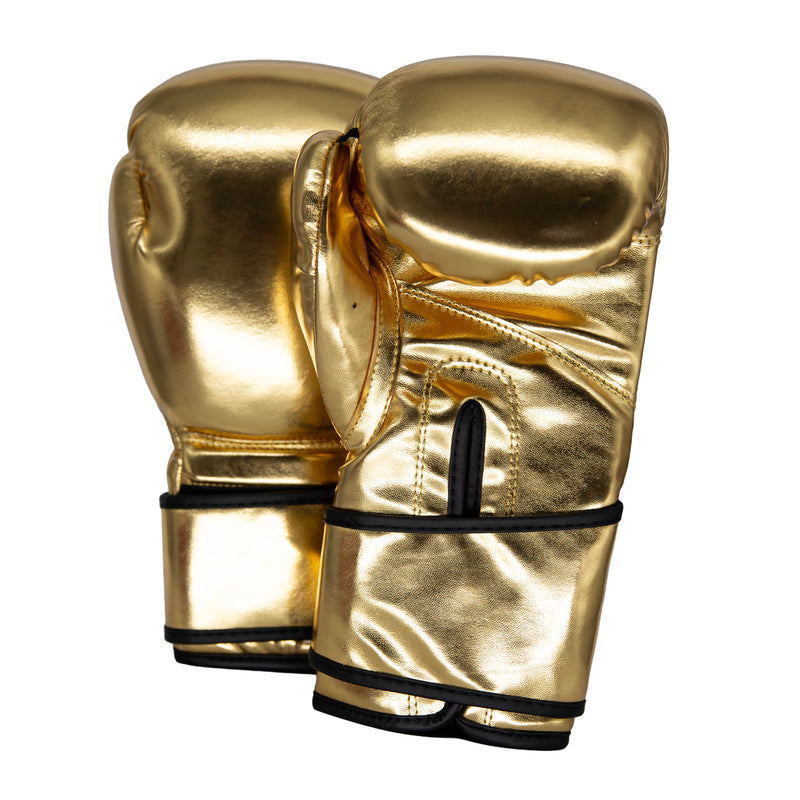 Plain Unbranded Unprinted Boxing Gloves - Metallic Gold 14oz