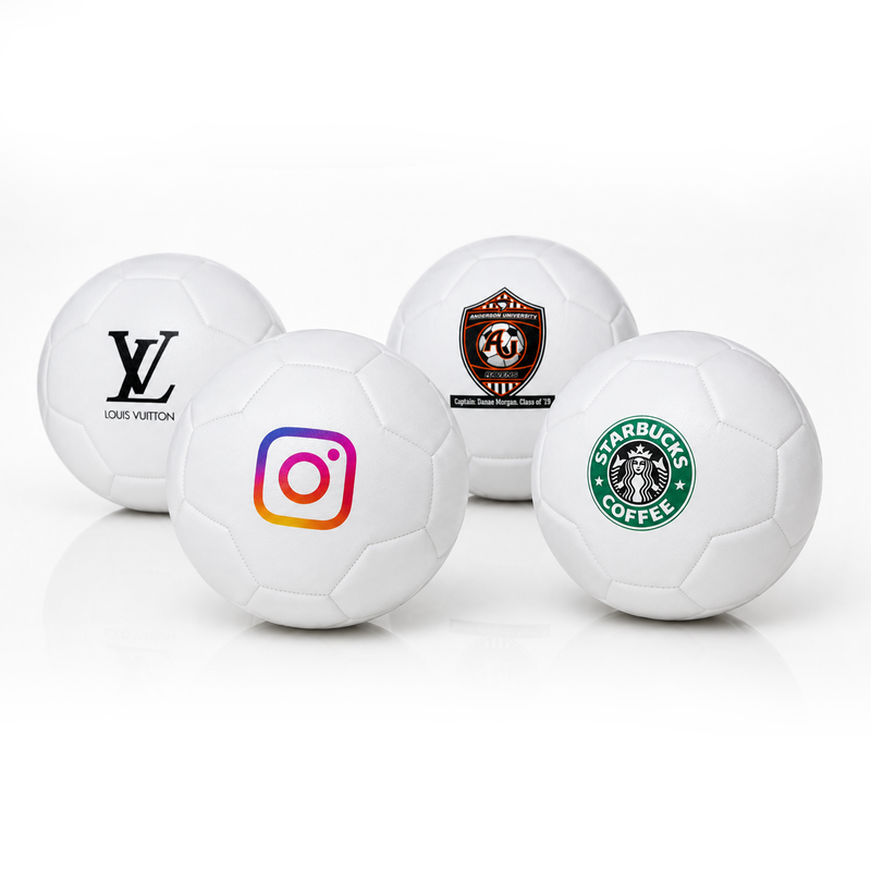 Personalised Logo Football – White - NO MINIMUM ORDER