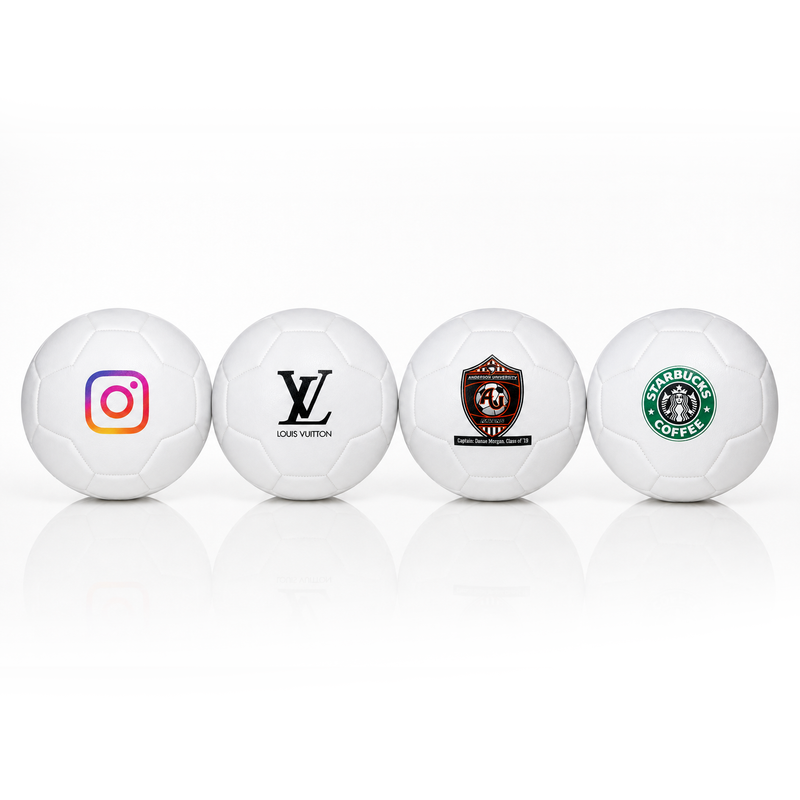 Personalised Logo Football – White - NO MINIMUM ORDER
