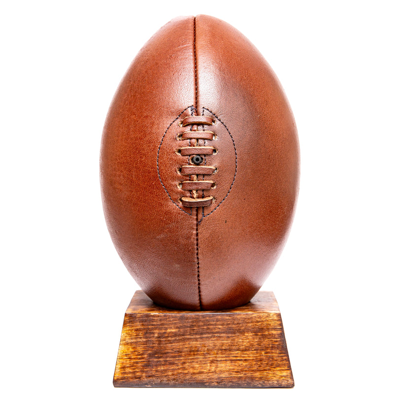 Vintage Full Cowhide Leather Rugby Ball – Handcrafted Classic Design