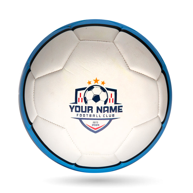 Personalised Logo Football – Size 5 Blue & White