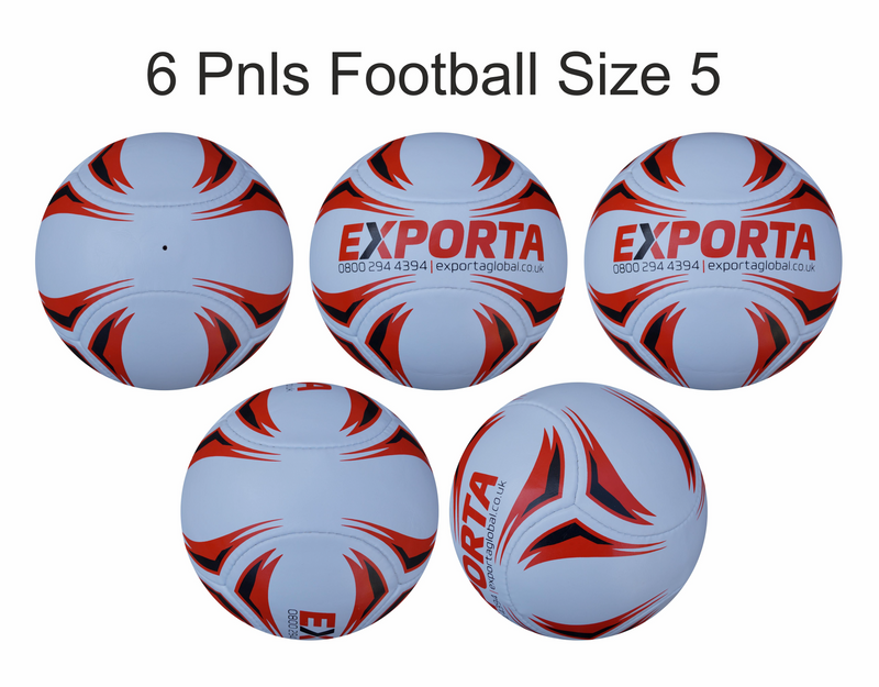 Custom Football Ball - 6 Panel Size 5 PVC 'Exporta'
