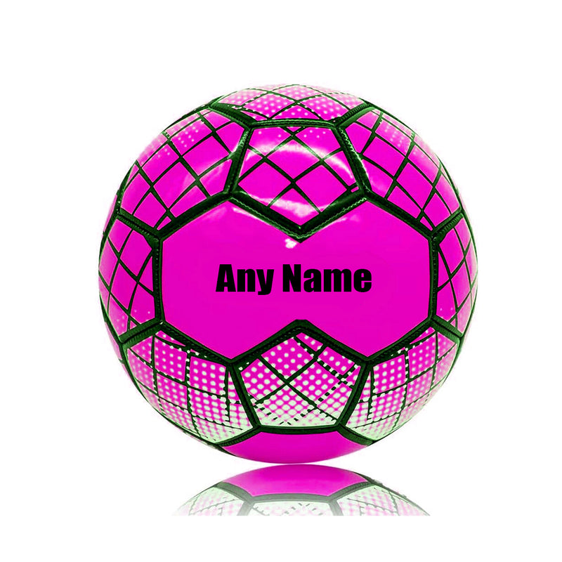 Personalised Football - Neon Pink Size 3