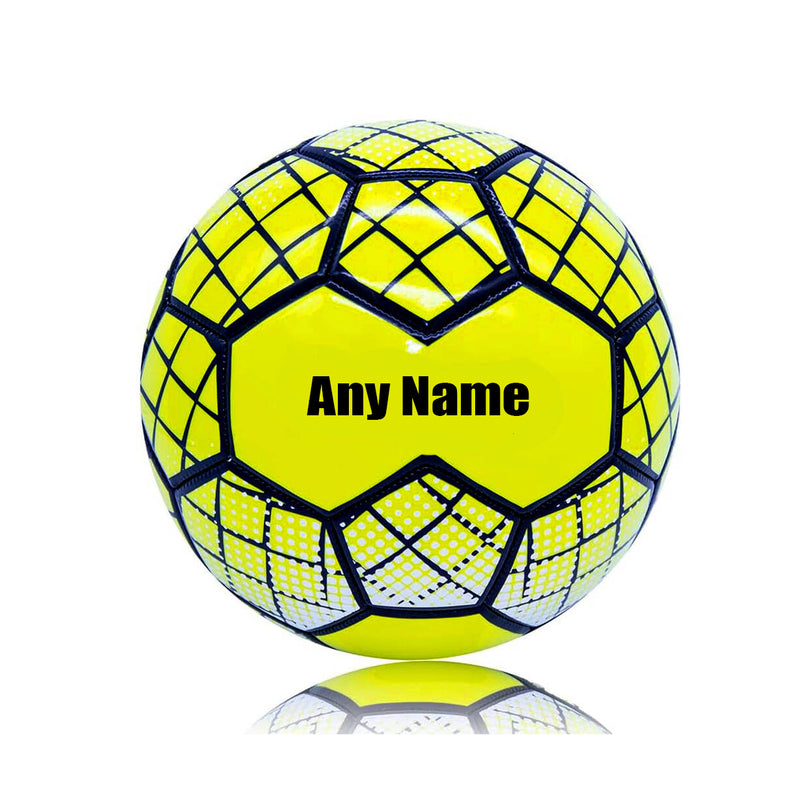 Personalised Football - Neon Yellow Size 3