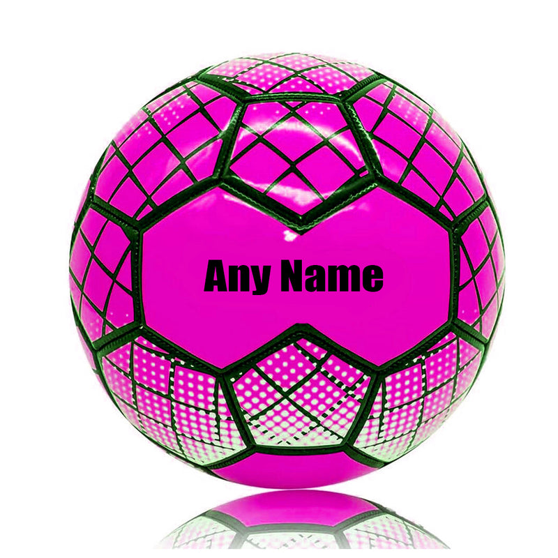 Personalised Football - Neon Pink Size 5