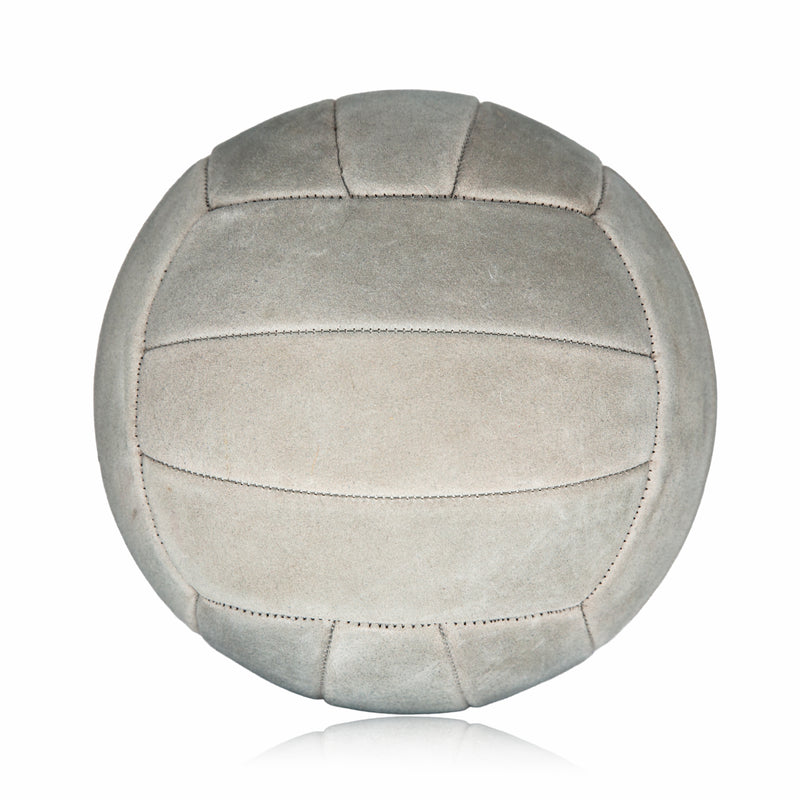 Hand Sewn Suede Leather Football Ball - Light Grey Size 5