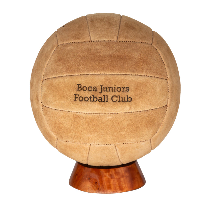 Personalised Engraved Hand Sewn Suede Leather Football Ball - Tan Brown Size 5