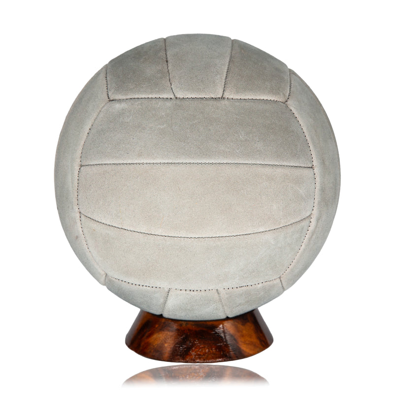 Personalised Engraved Hand Sewn Suede Leather Football Ball - Dark Grey Size 5