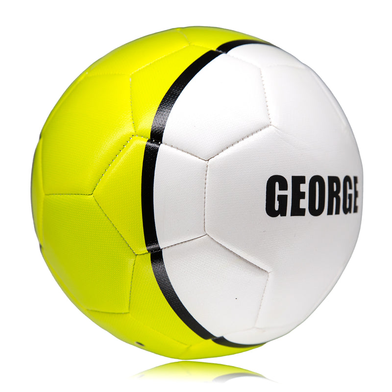 Personalised Football - White & Neon Stripe Design - Size 5
