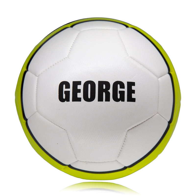 Personalised Football - White & Neon Stripe Design - Size 5