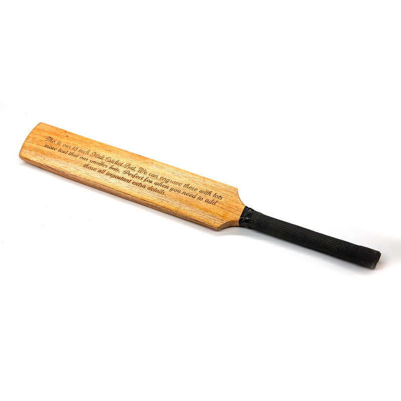 Large 18 Inch Personalised Wooden Mini Cricket Bat - Engraved Cricket Gift!