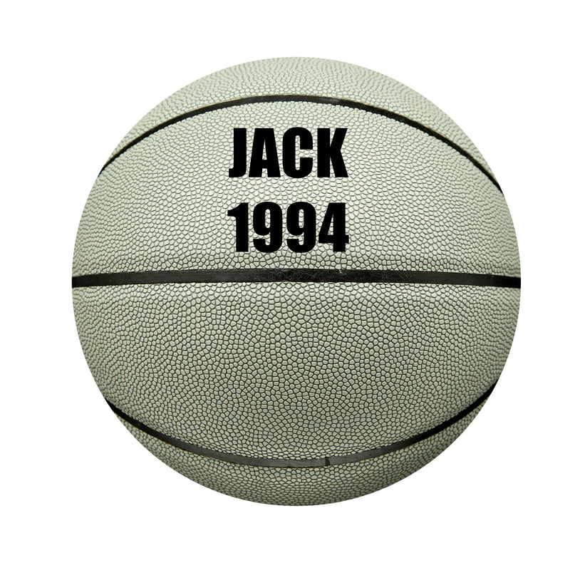 Personalised Basketball Ball - Size 7 - Grey