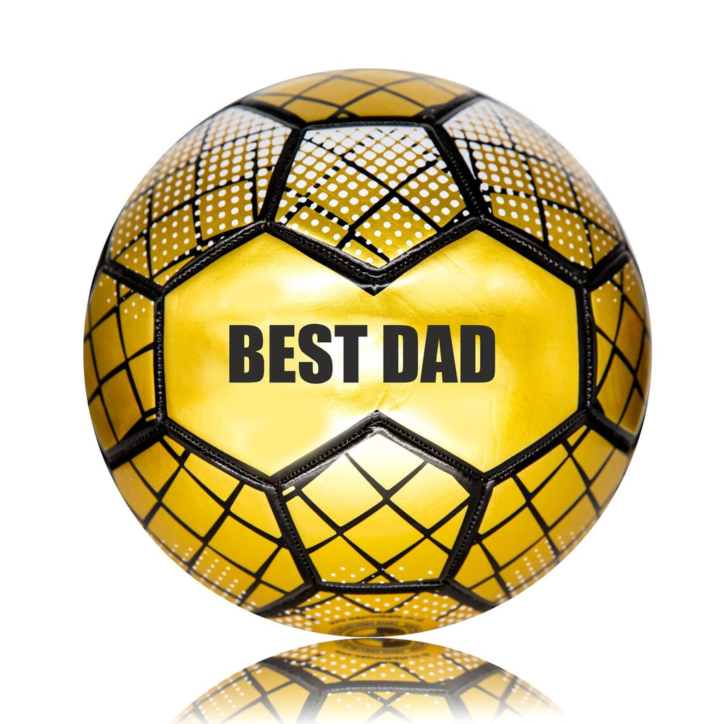 Father's Dad Football - Best Dad - Gold Size 5