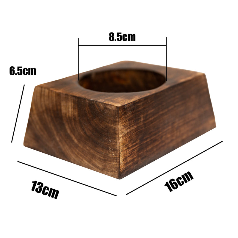 Ball Stand - Tropical Hardwood Stand Plinth for Footballs, Rugby Balls, and Basketballs