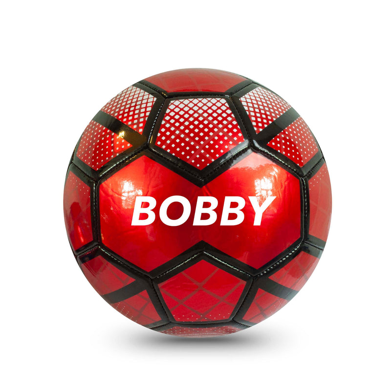 Personalised Football - Metallic Red Size 5 ** LOW STOCK **