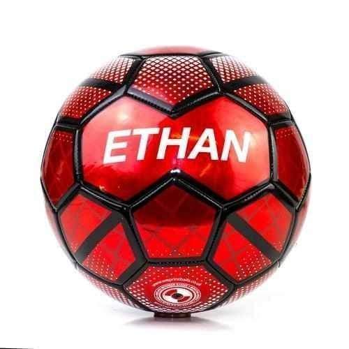 Personalised Football - Metallic Red Size 5