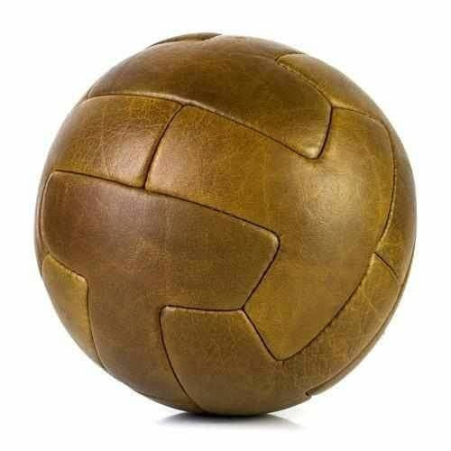 Vintage Leather Football Soccer Ball - T-Panel