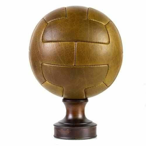 Vintage Leather Football Soccer Ball - T-Panel